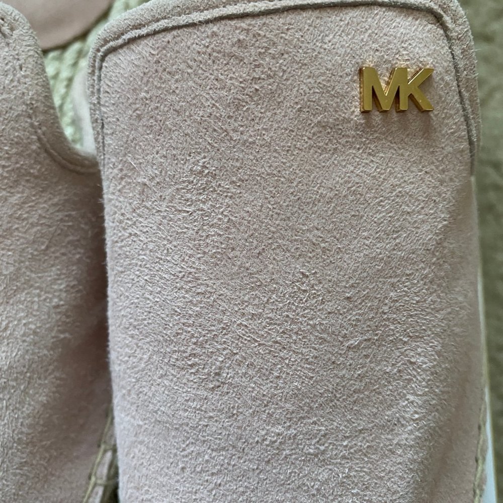 NWT Michael Kors Hastings Pink Suede Slide - Picture 9 of 12